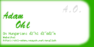 adam ohl business card